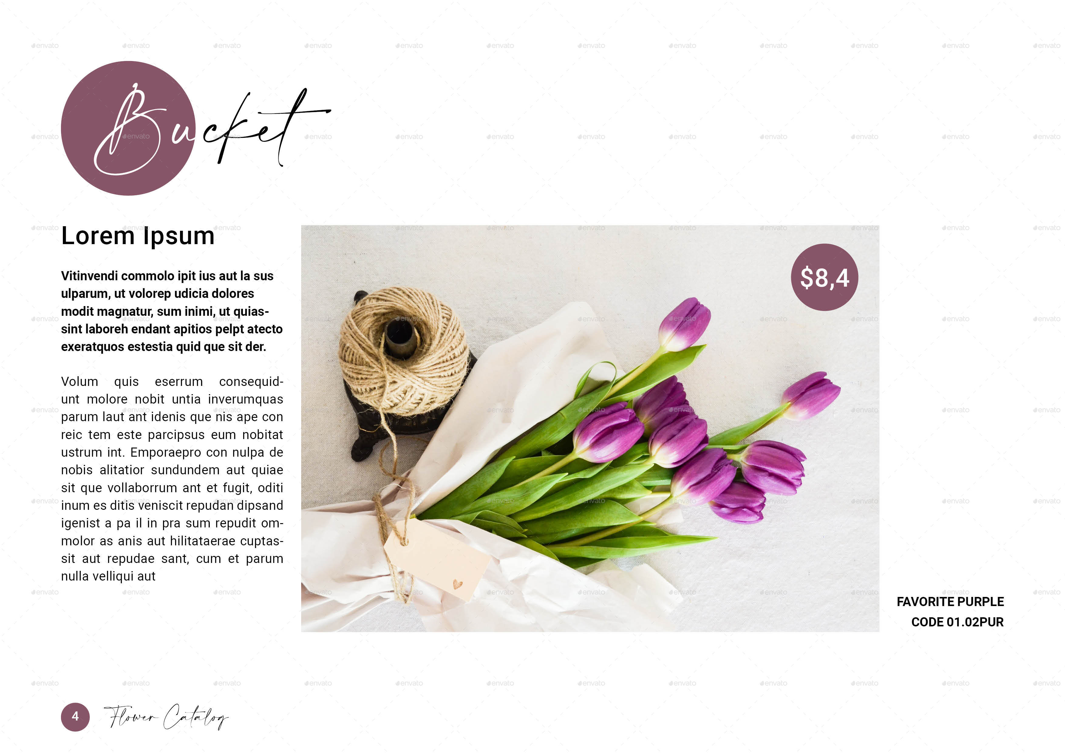 Flowery Catalog Template, Print Templates GraphicRiver